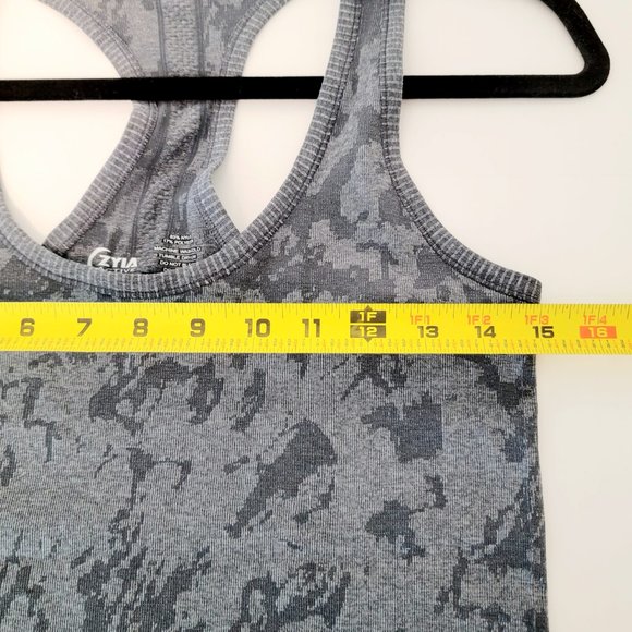 ZYIA Active Size Medium Gray Splash Racer Seamless Tank Top Racerback NWOT - Picture 9 of 10